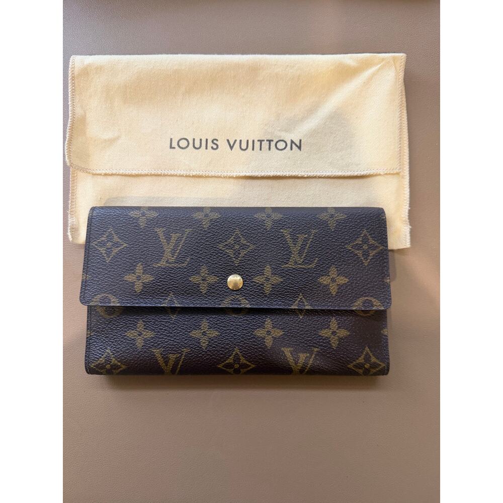 Louis Vuitton Monogram Long Wallet – Made in France | Dust Bag & COA Included